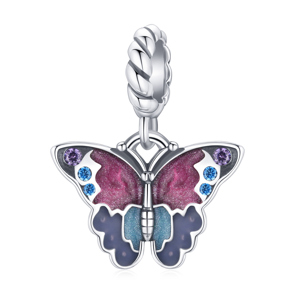 pandora style dream butterfly dangle charm scc1904