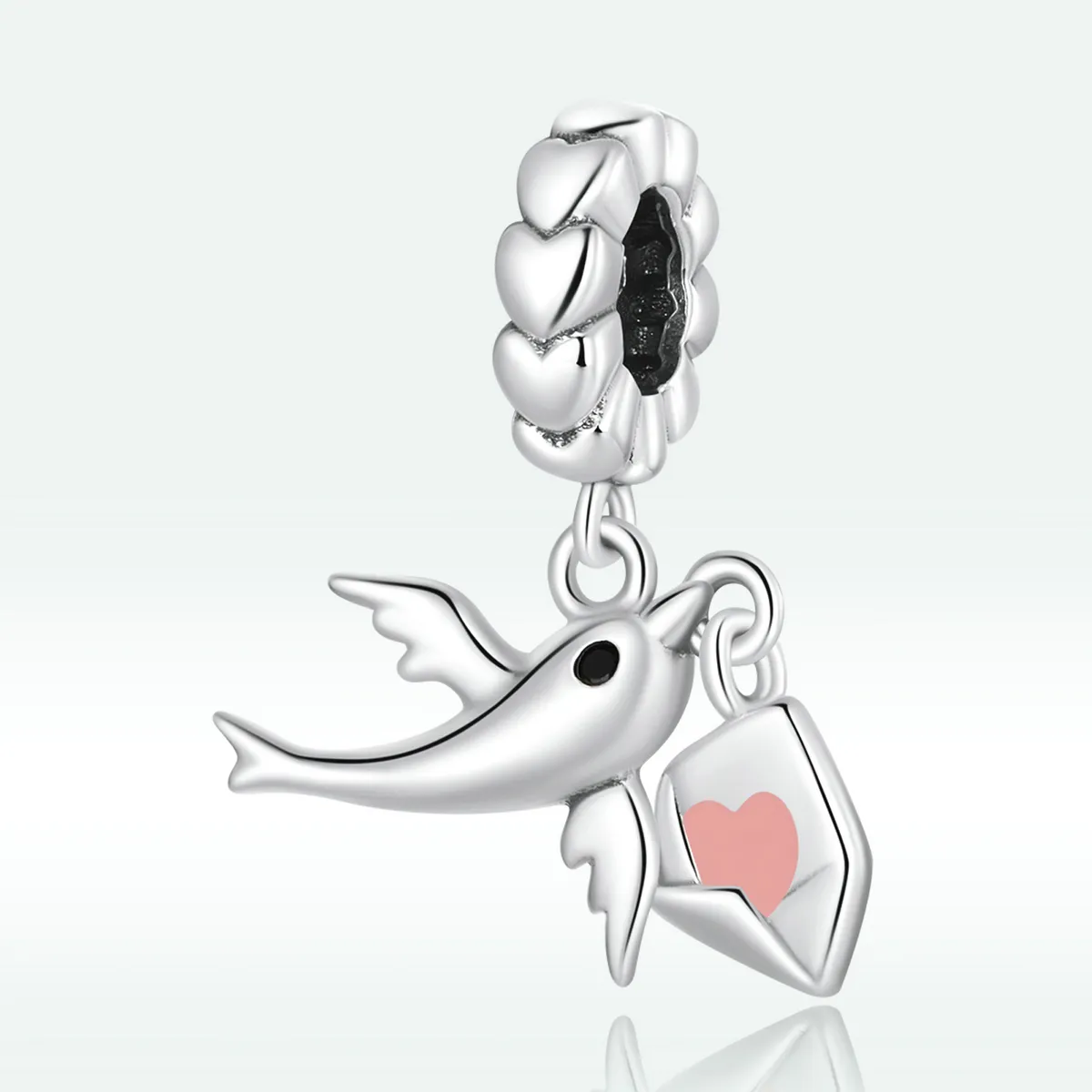 PANDORA Style Flying Pigeon Love Letter Dangle Charm - BSC573