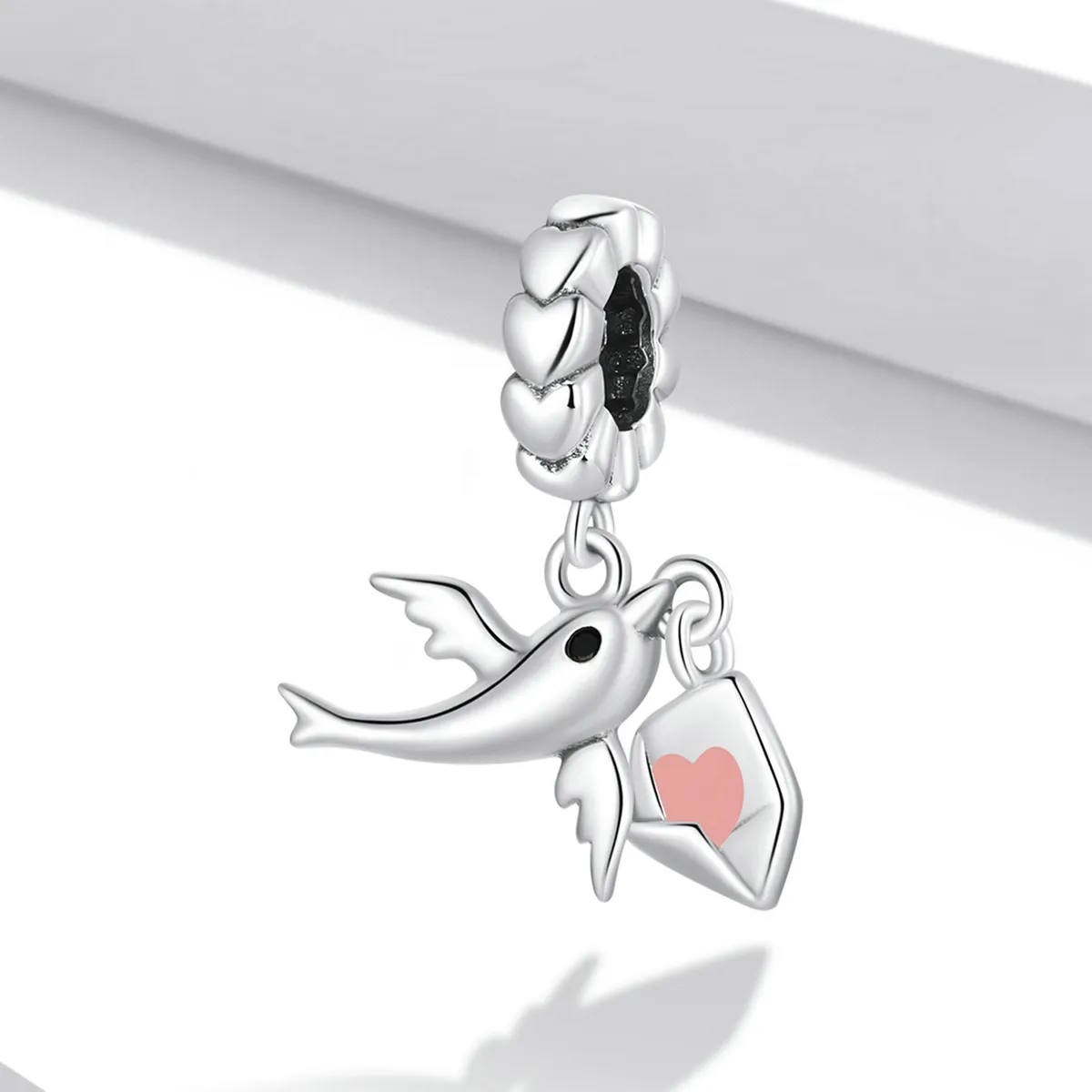 PANDORA Style Flying Pigeon Love Letter Dangle Charm - BSC573