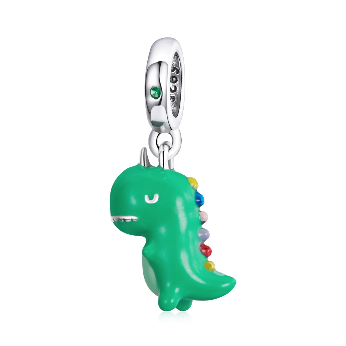 pandora style fun little dinosaur dangle charm bsc460