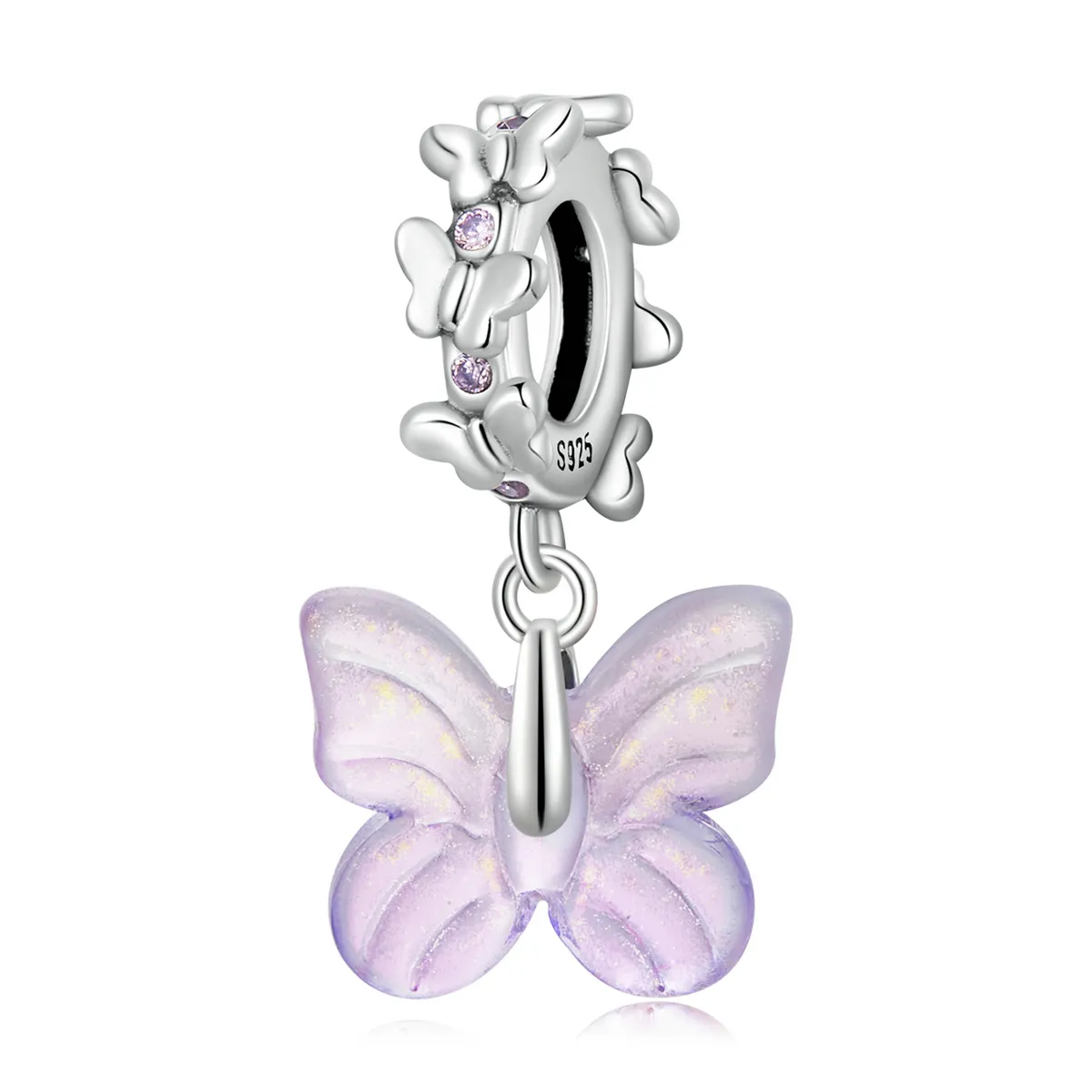 PANDORA Style Glass Butterfly Dangle Charm - SCC2087