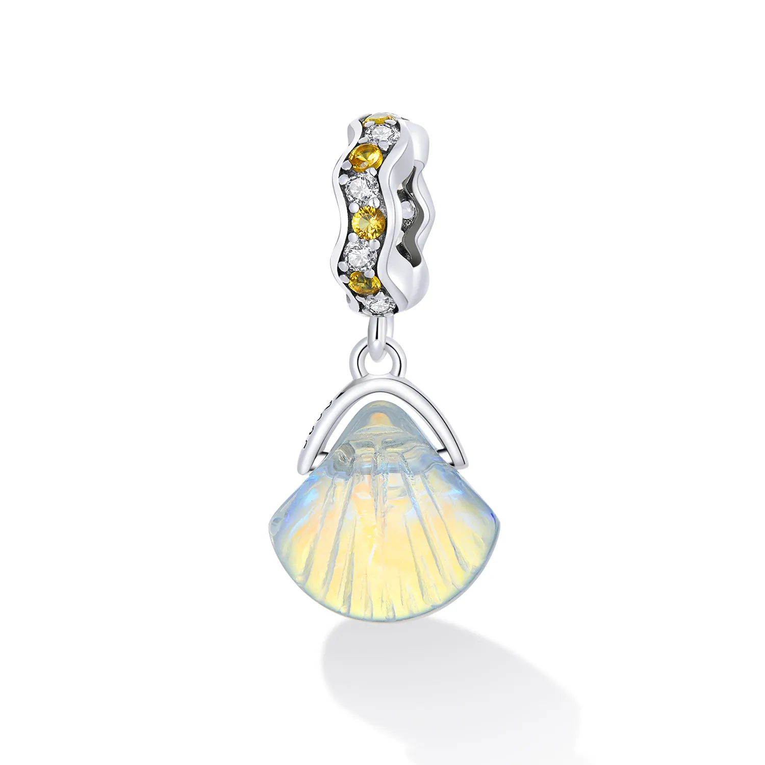 PANDORA Style Glass Shell Dangle Charm - SCC2211