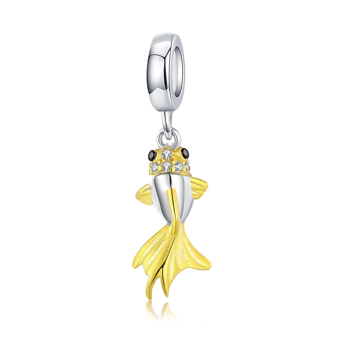 pandora style golden koi dangle charm bsc127