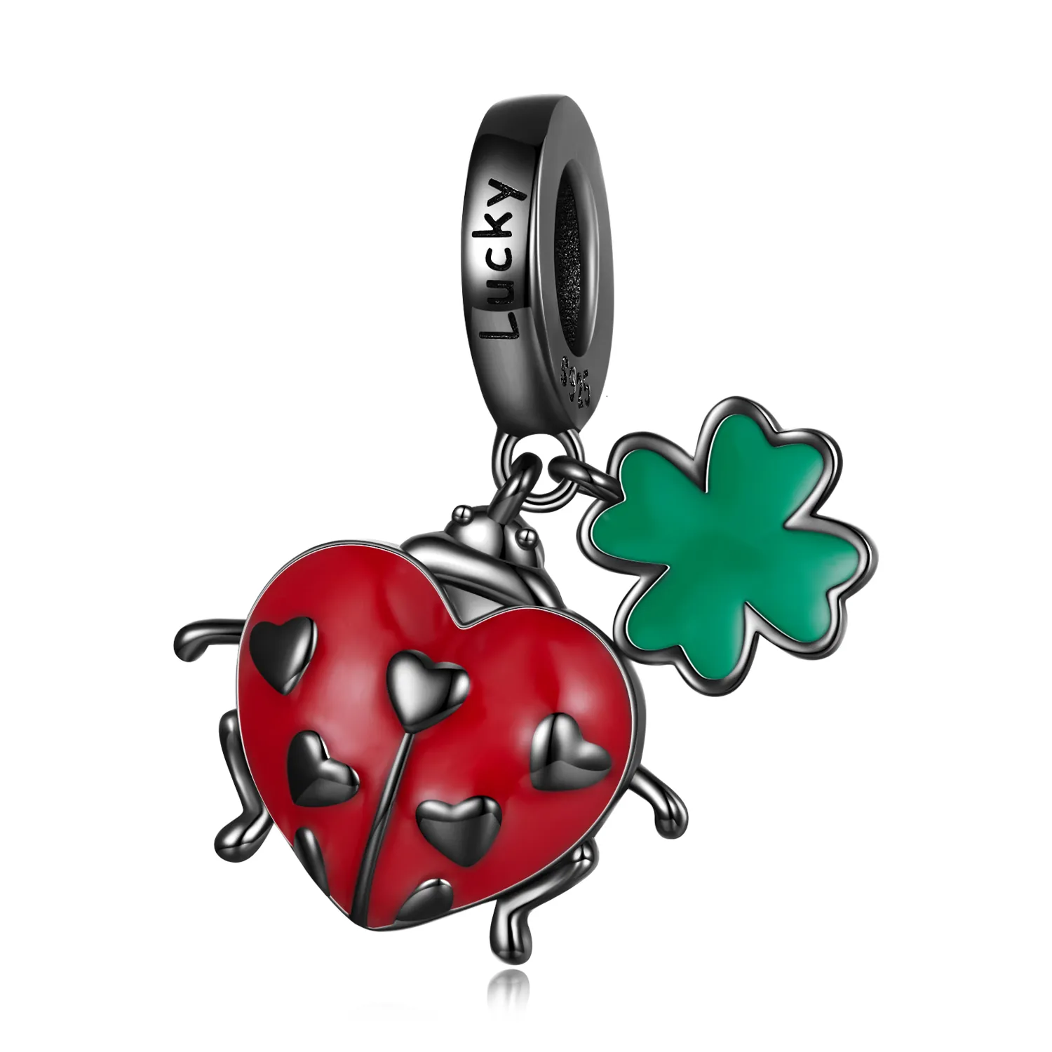 pandora style ladybug dangle charm scc2411