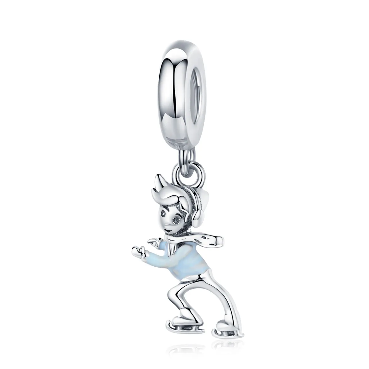 PANDORA Style Little Boy Skiing Dangle Charm - SCC1352