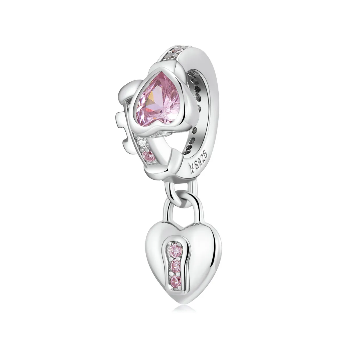 pandora style love lock dangle charm scc2124