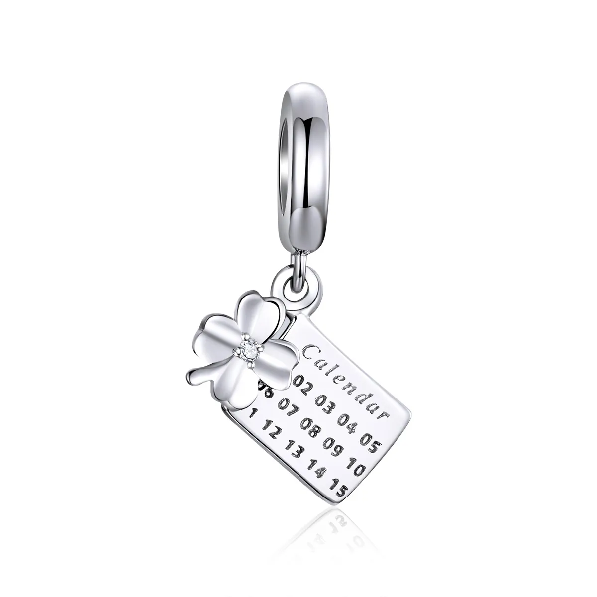 pandora style lucky calendar dangle charm bsc257