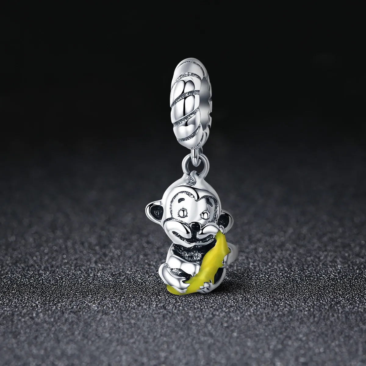 PANDORA Style Monkey Holding Banana Dangle Charm - SCC520