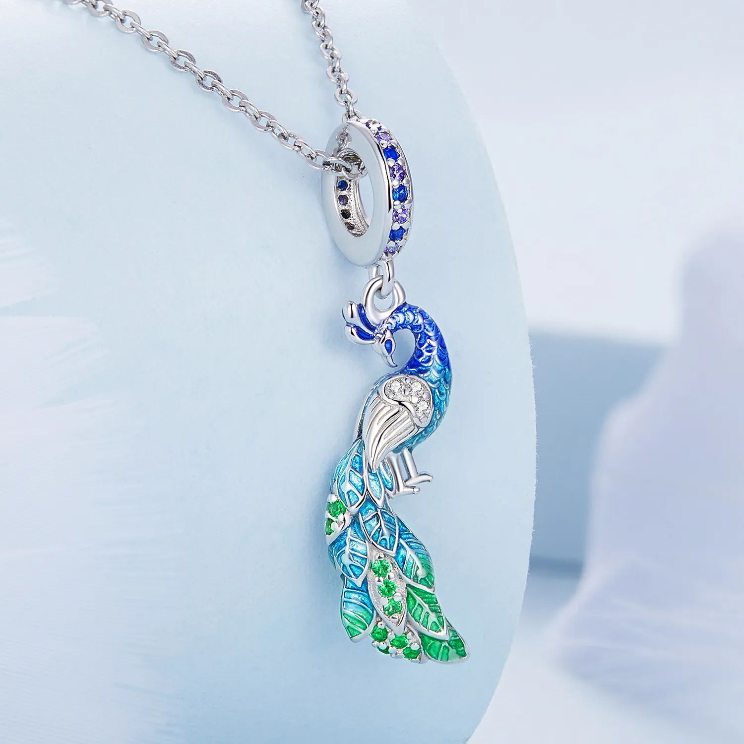 PANDORA Style Peacock Dangle Charm - BSC696