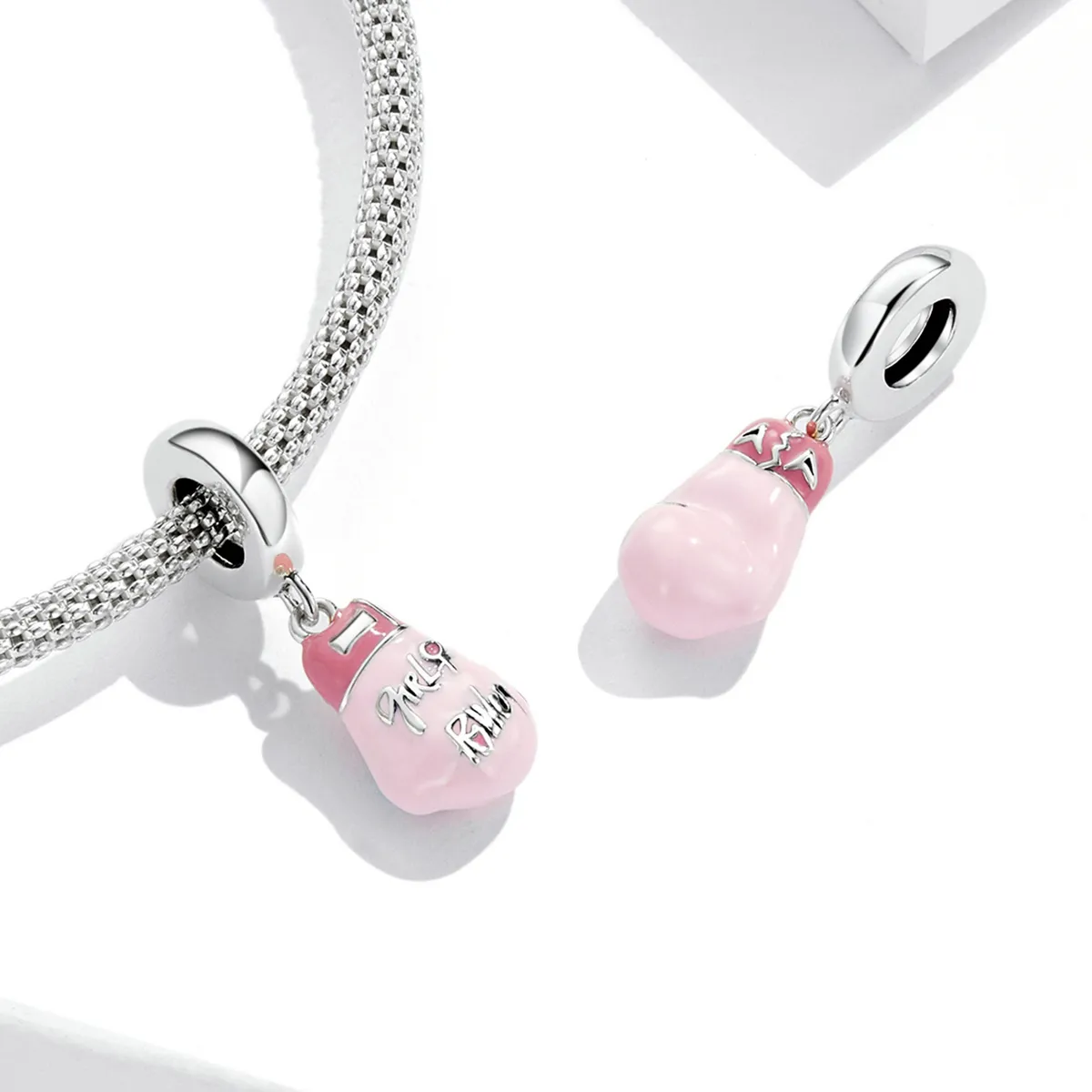 PANDORA Style Pink Boxing Gloves Dangle Charm - SCC2148