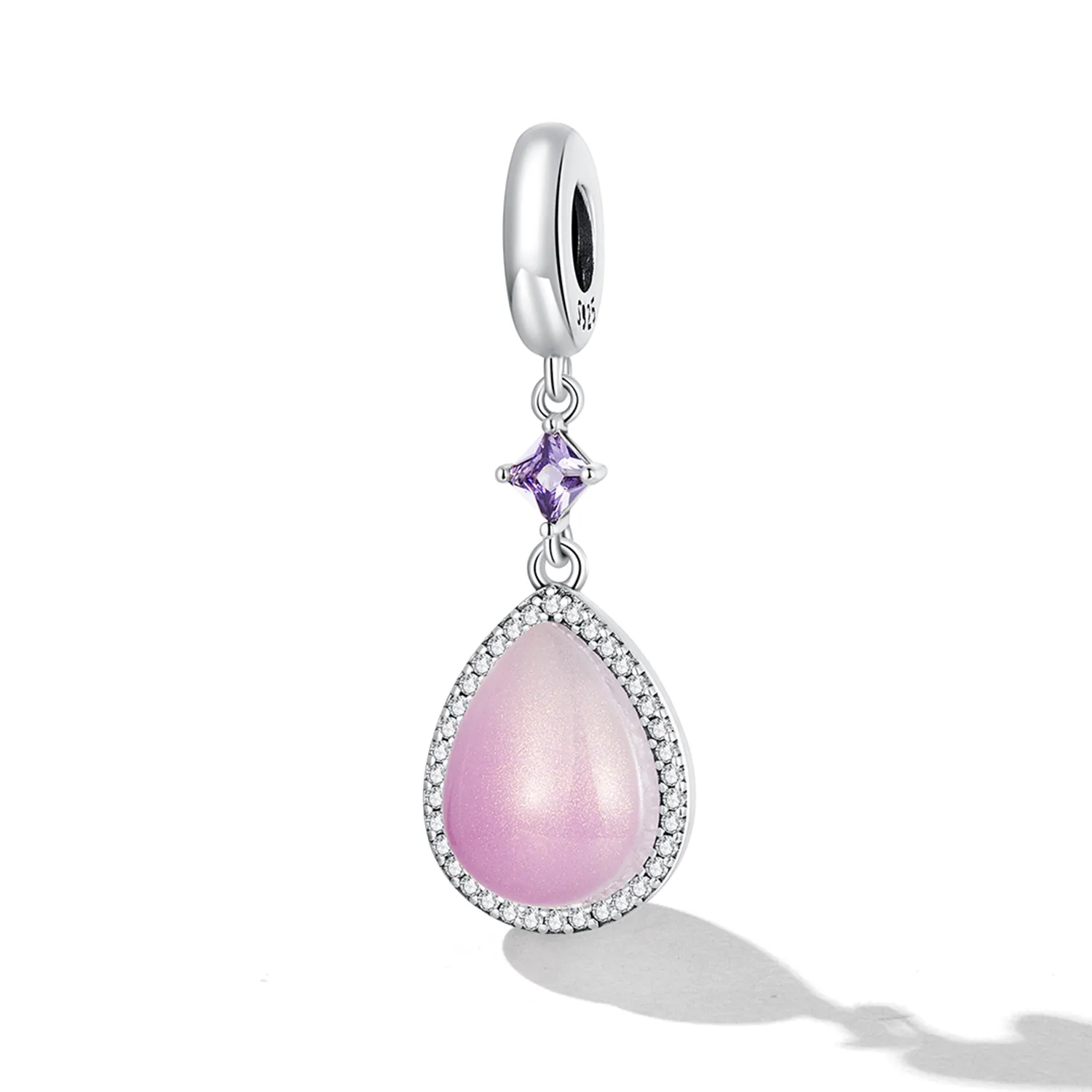 PANDORA Style Pink Water Drop Dangle Charm - SCC2272