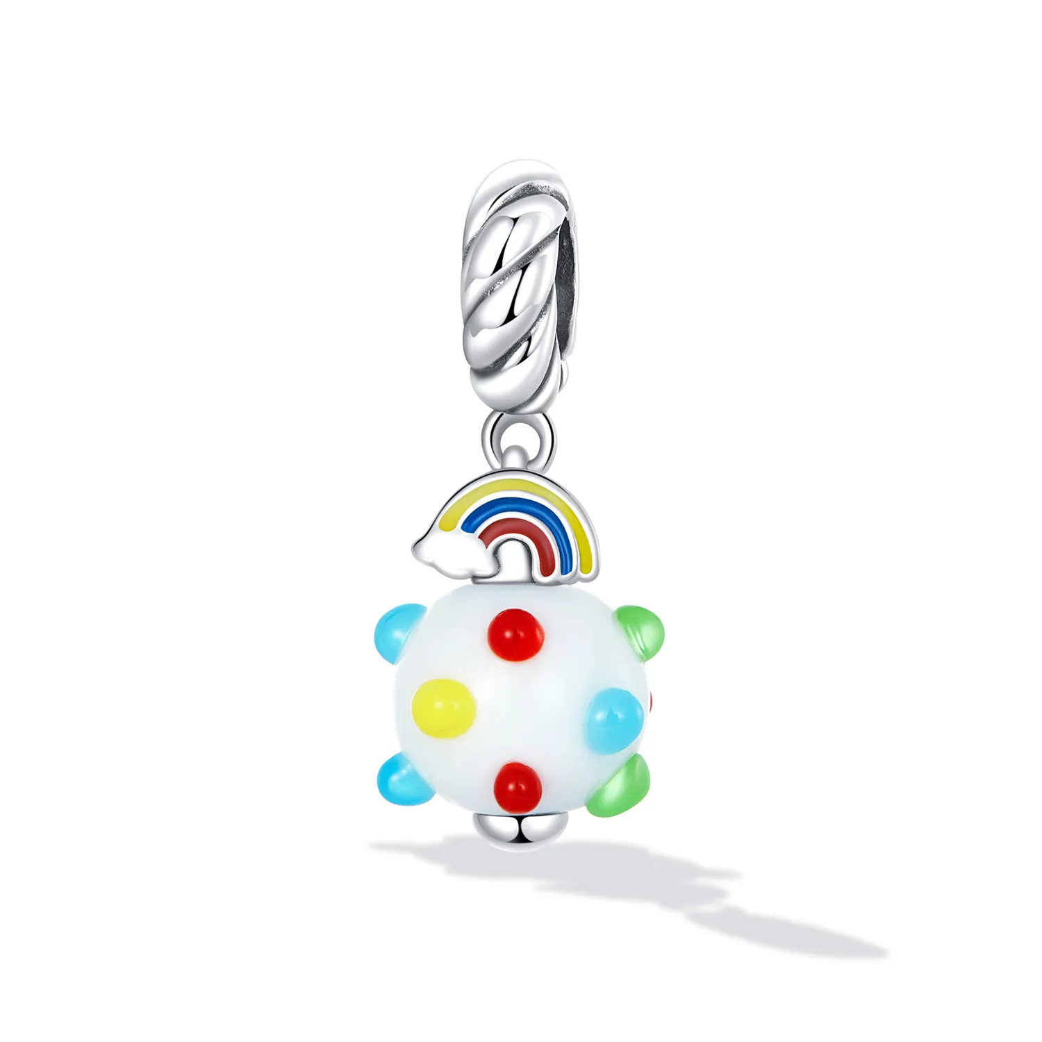 PANDORA Style Rainbow Glass Dangle Charm - SCC2225