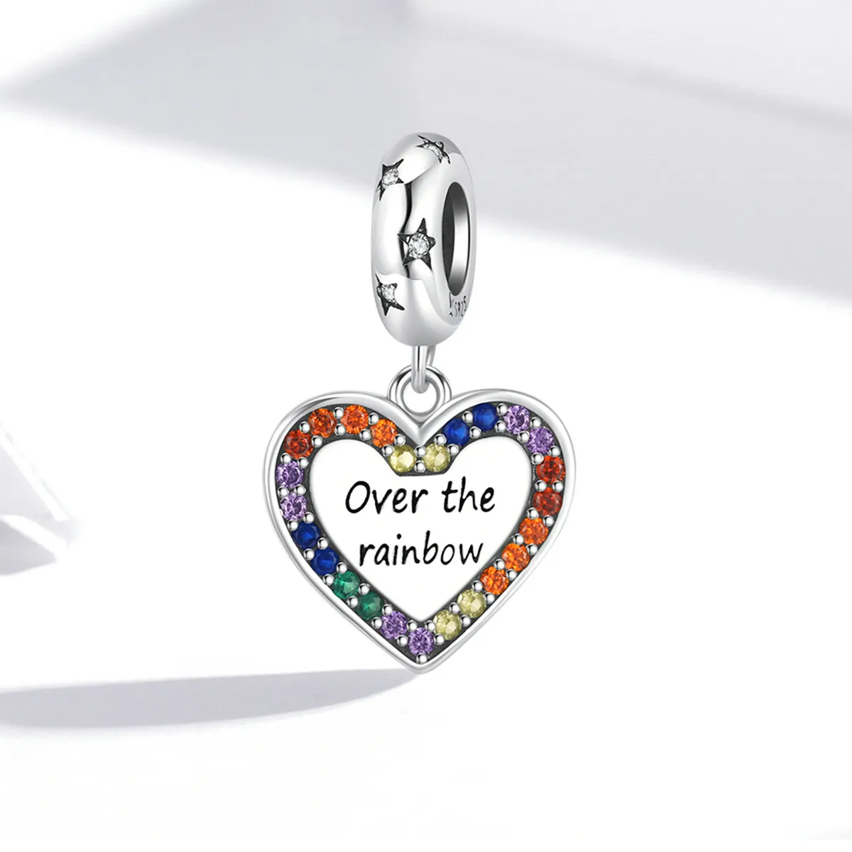 PANDORA Style Rainbow Heart Dangle Charm - SCC2146