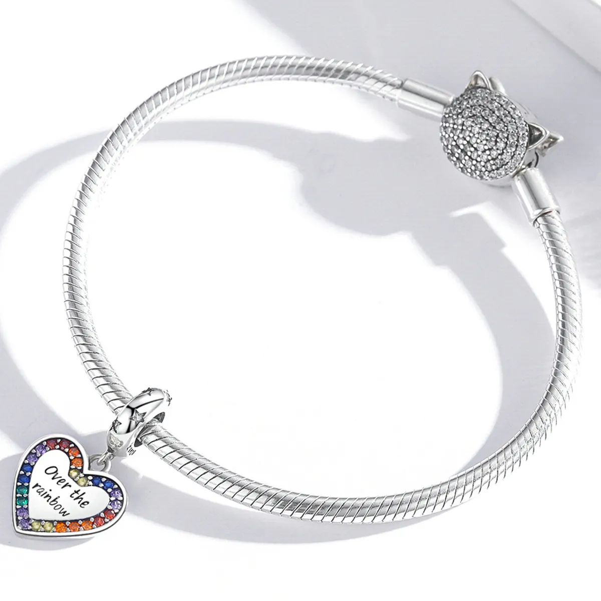 PANDORA Style Rainbow Heart Dangle Charm - SCC2146