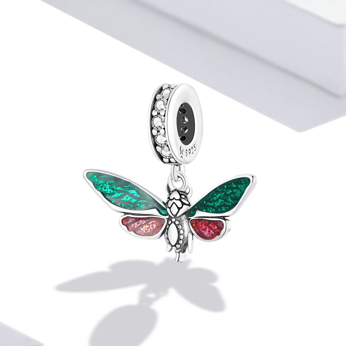 PANDORA Style Retro Moth Dangle Charm - SCC2034