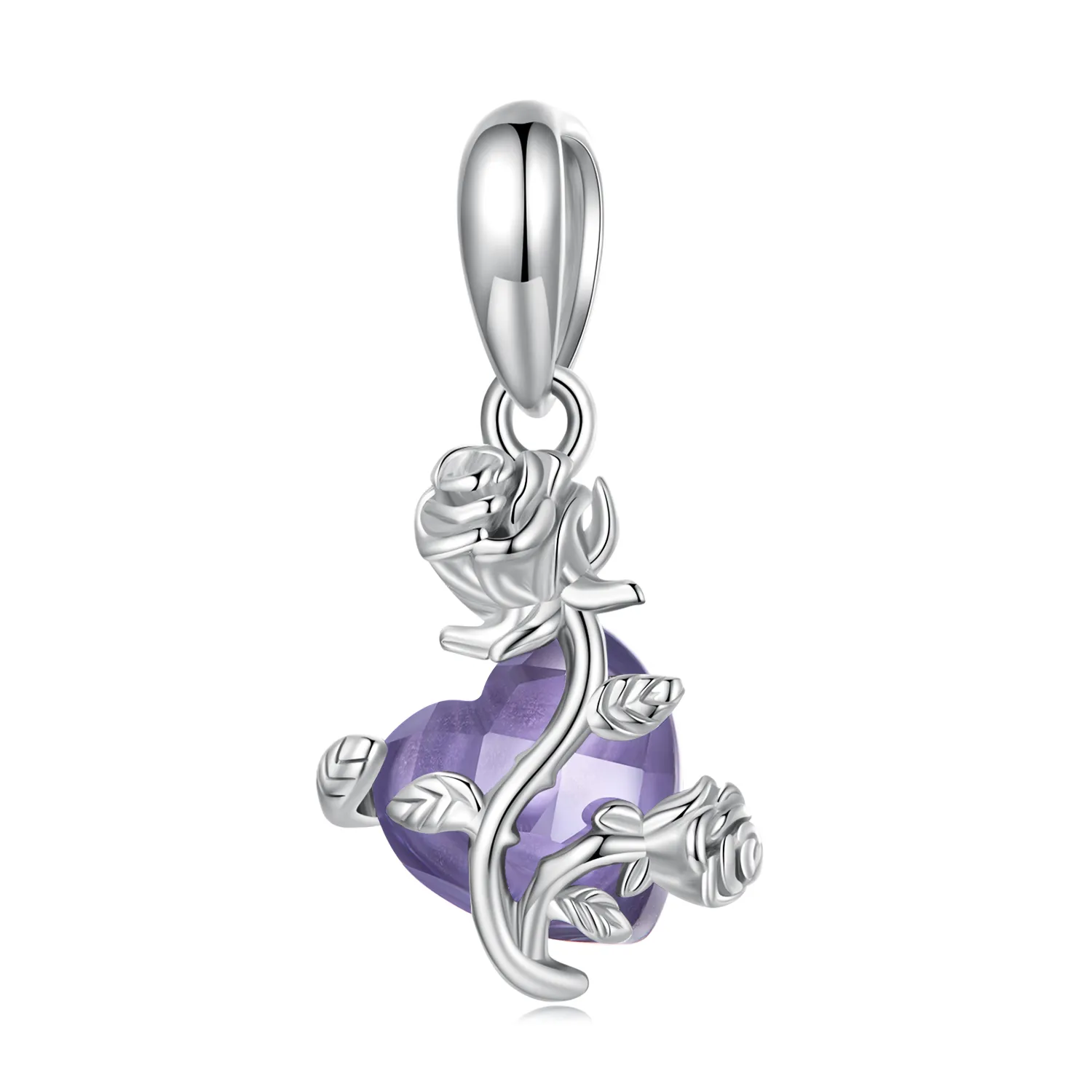 PANDORA Style Rose Heart Dangle Charm - BSC661