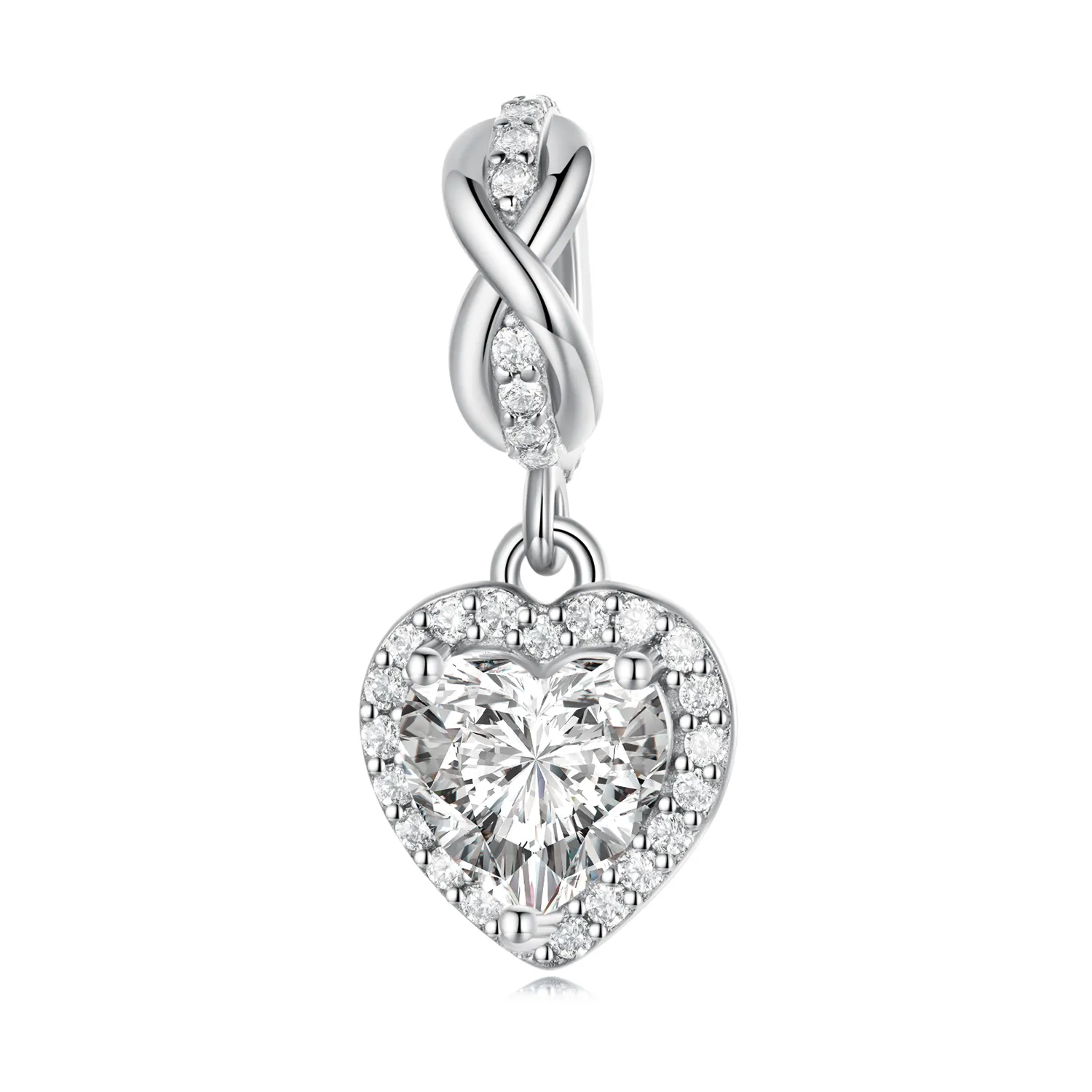 PANDORA Style Shining Heart Dangle Charm - BSC663