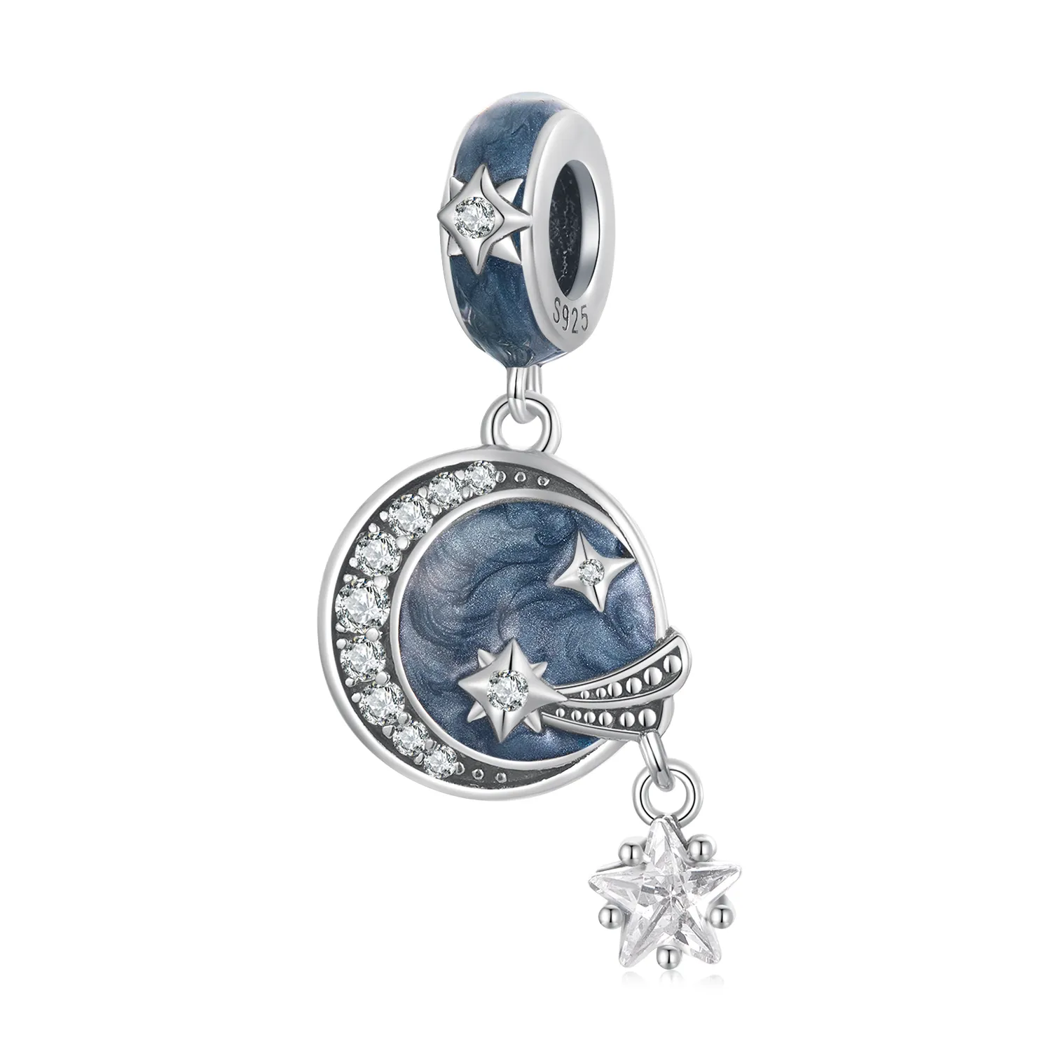 pandora style star galaxy dangle charm scc2369