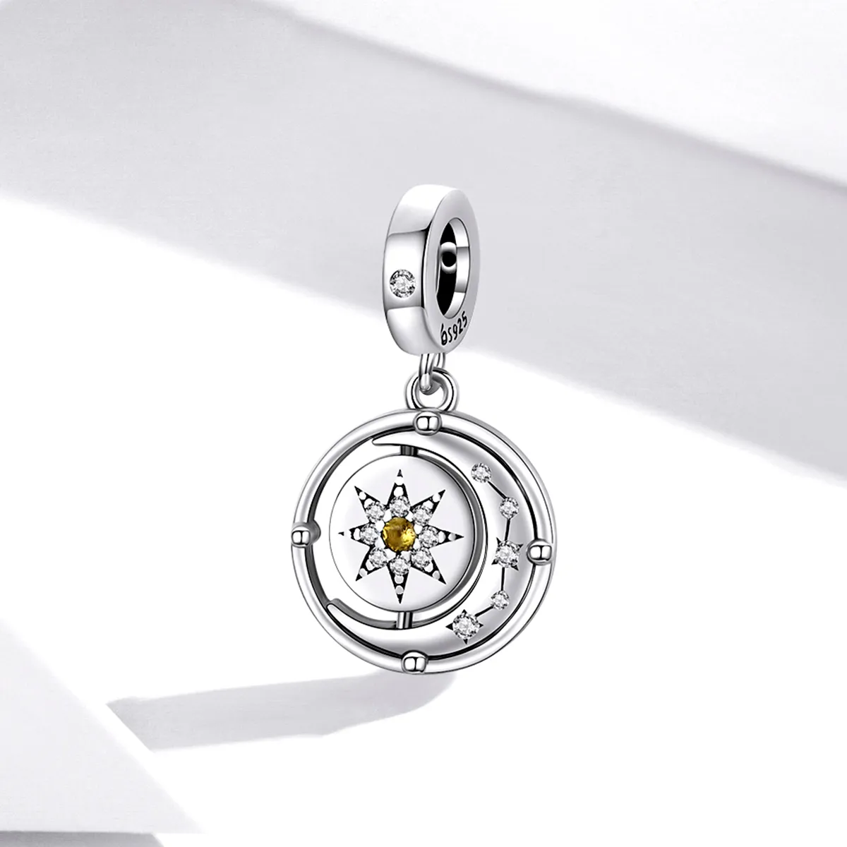 PANDORA Style Stars and Moon Flow Dangle Charm - BSC477