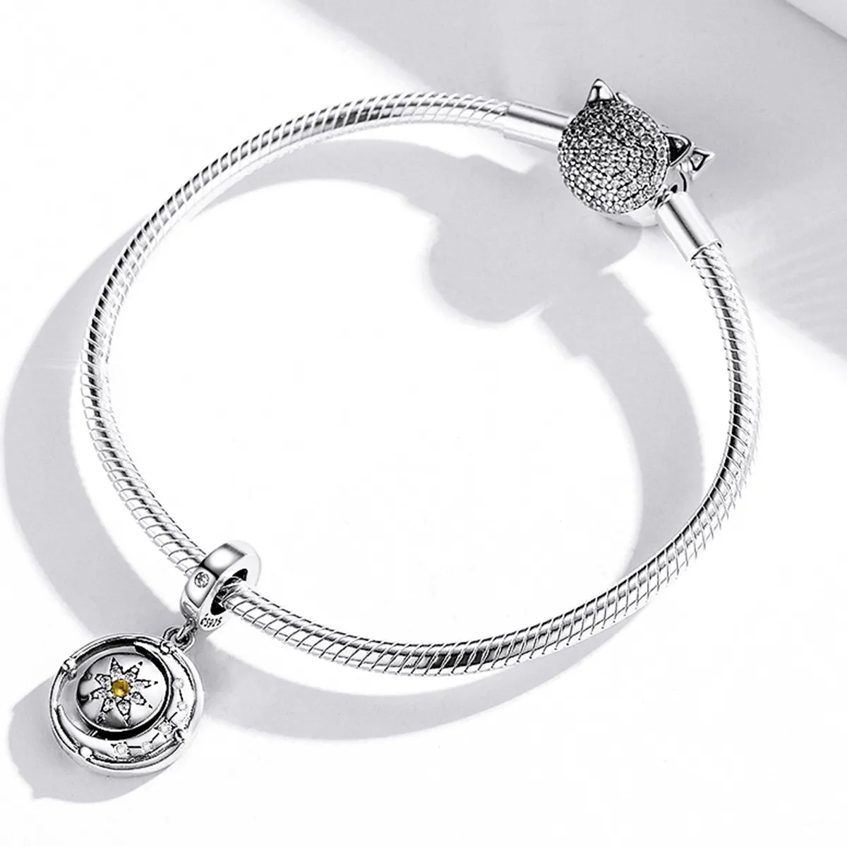 PANDORA Style Stars and Moon Flow Dangle Charm - BSC477