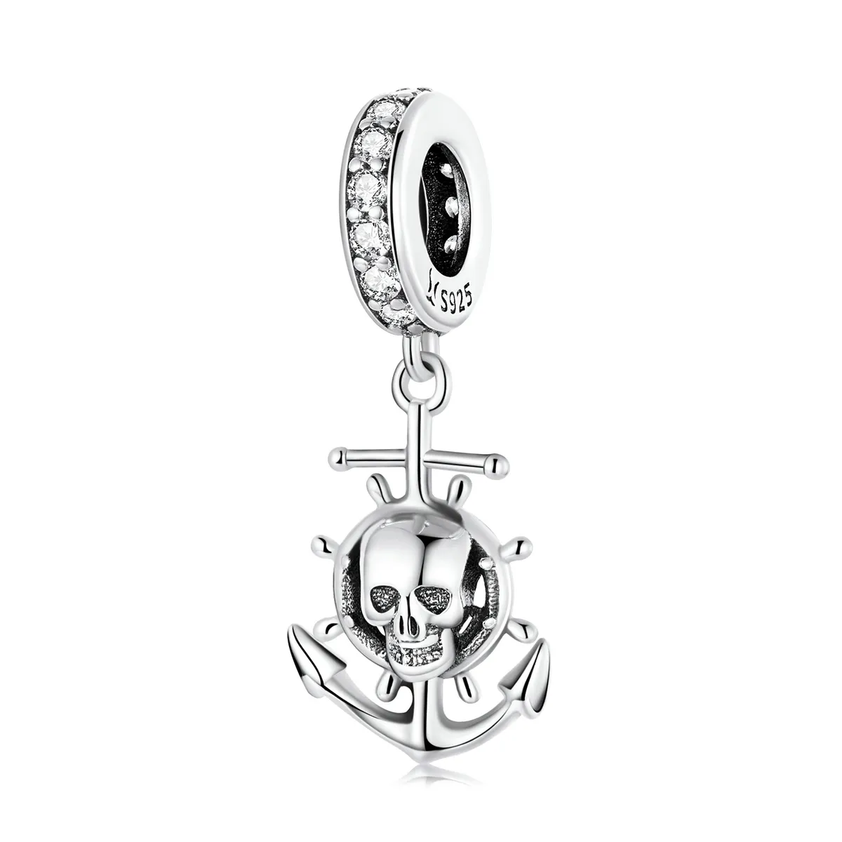 PANDORA Style World Travel - Skeleton Pirate Ship Dangle Charm - SCC2030