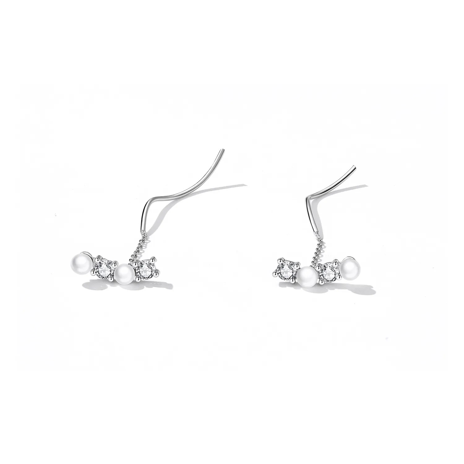 PANDORA Style Bead Zircon Drop Earrings - SCE1448