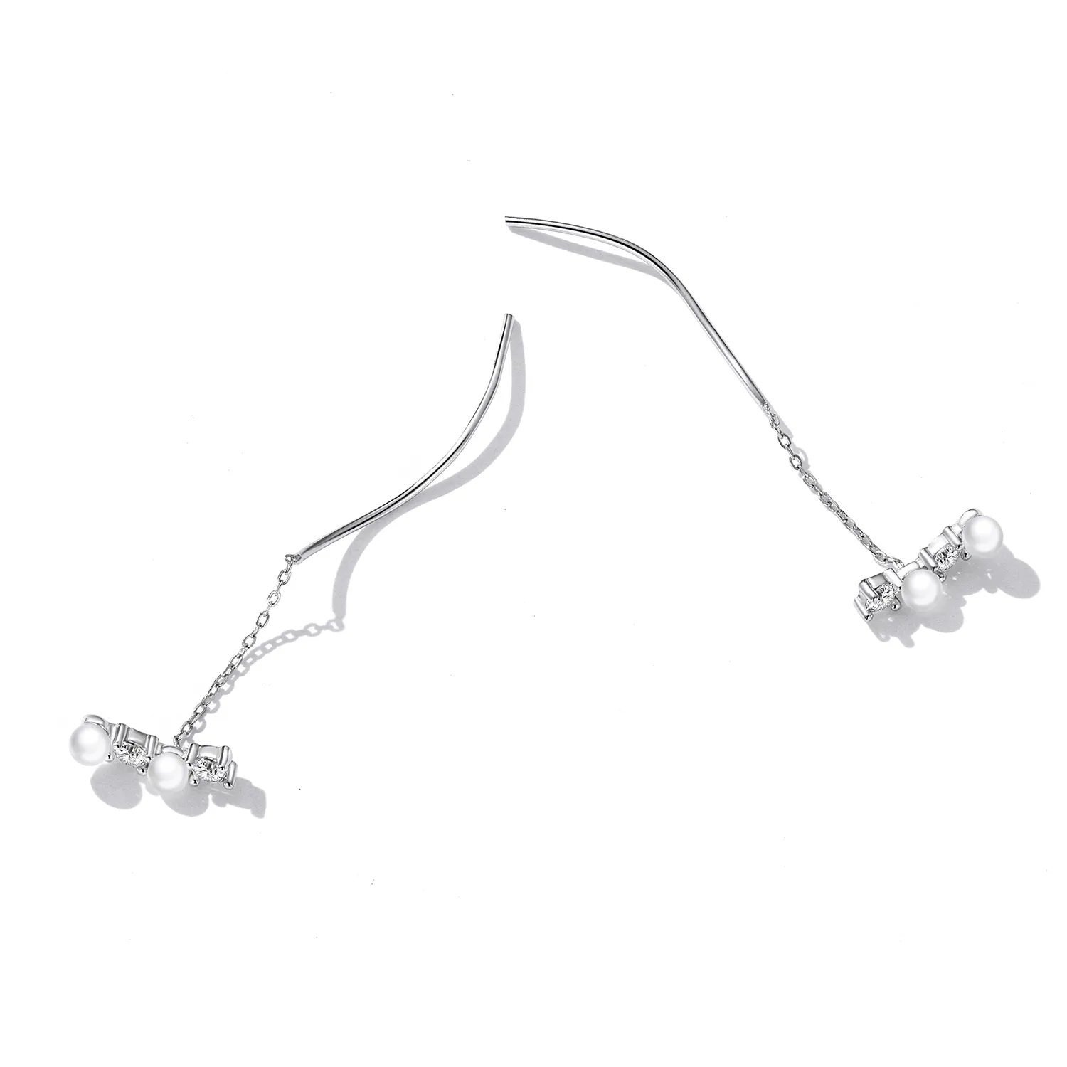 PANDORA Style Bead Zircon Drop Earrings - SCE1448