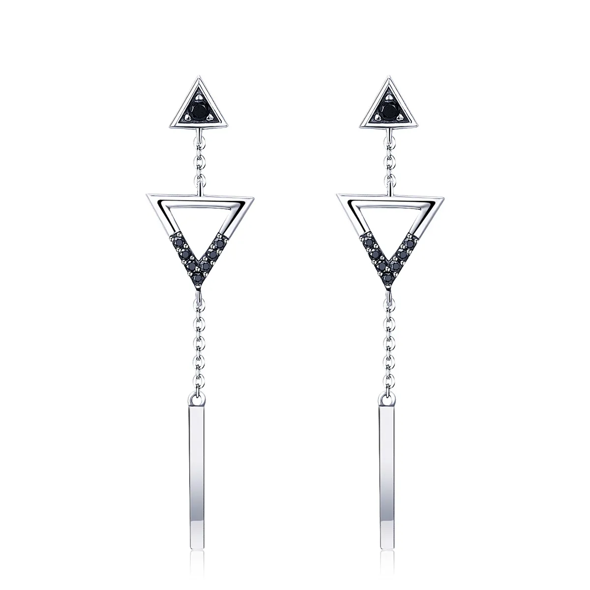 PANDORA Style Classical Geometry Drop Earrings - VSE144-A