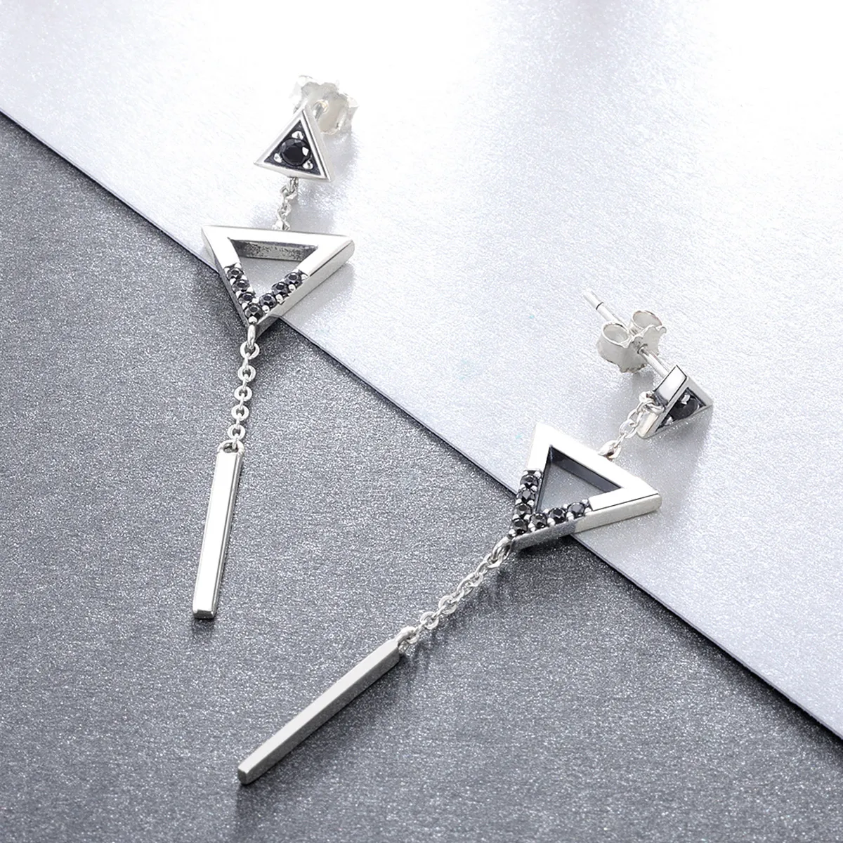 PANDORA Style Classical Geometry Drop Earrings - VSE144-A