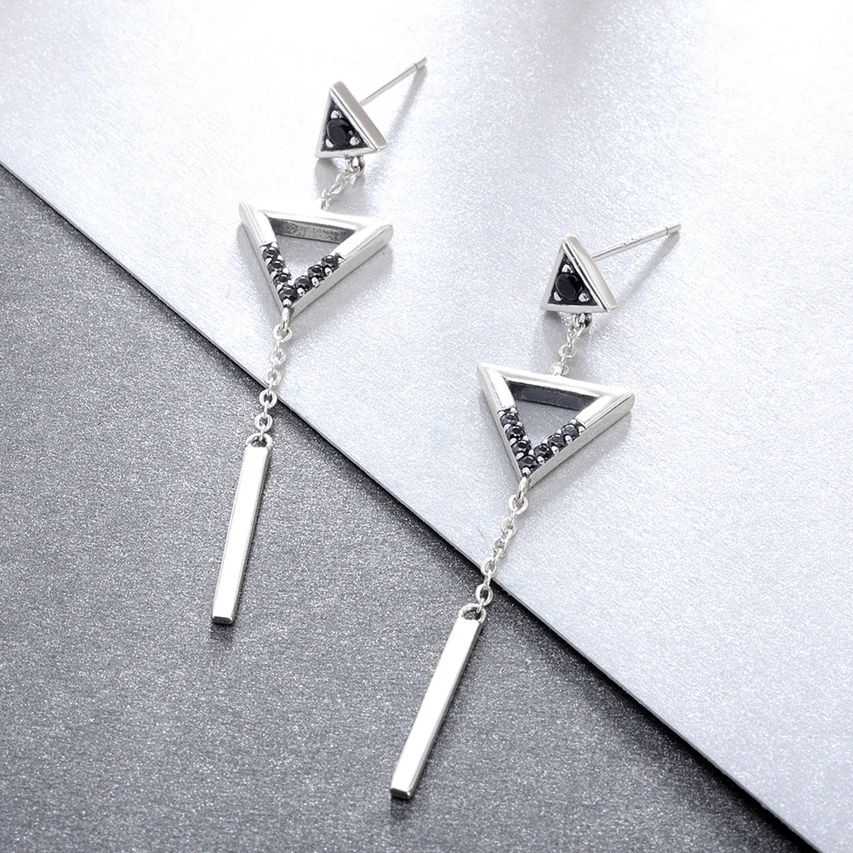 PANDORA Style Classical Geometry Drop Earrings - VSE144-A