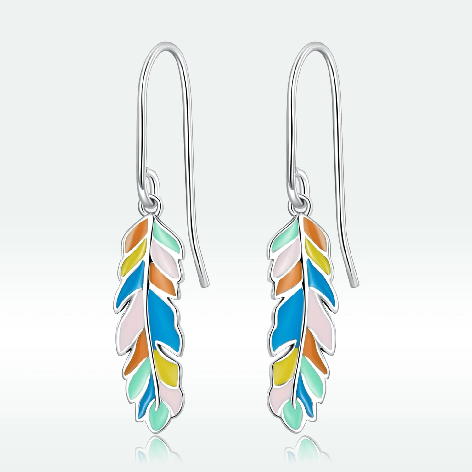 PANDORA Style Colored Feathers Drop Earrings - SCE1398