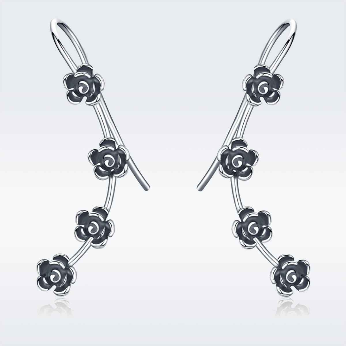 pandora style creative beautiful flower drop earrings vse010