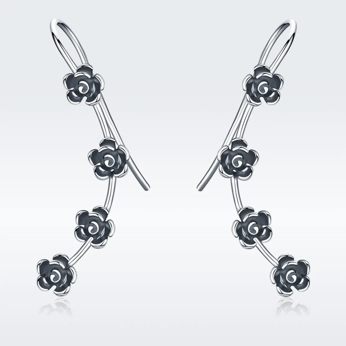 pandora style creative beautiful flower drop earrings vse010