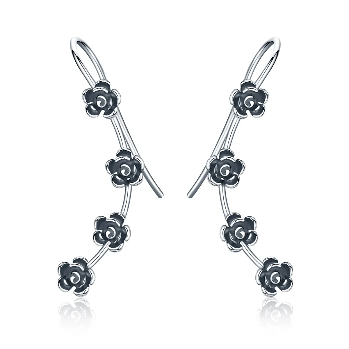 PANDORA Style Creative Beautiful Flower Drop Earrings - VSE010