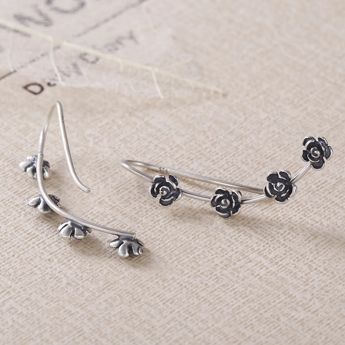 PANDORA Style Creative Beautiful Flower Drop Earrings - VSE010