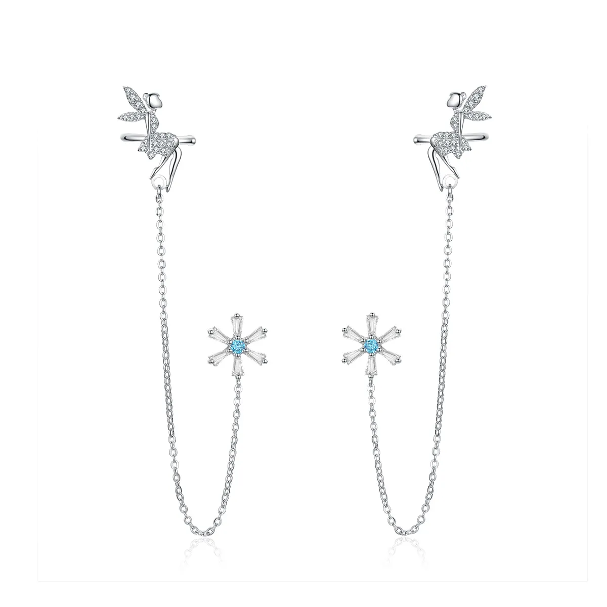 pandora style flower spirit drop earrings bse201