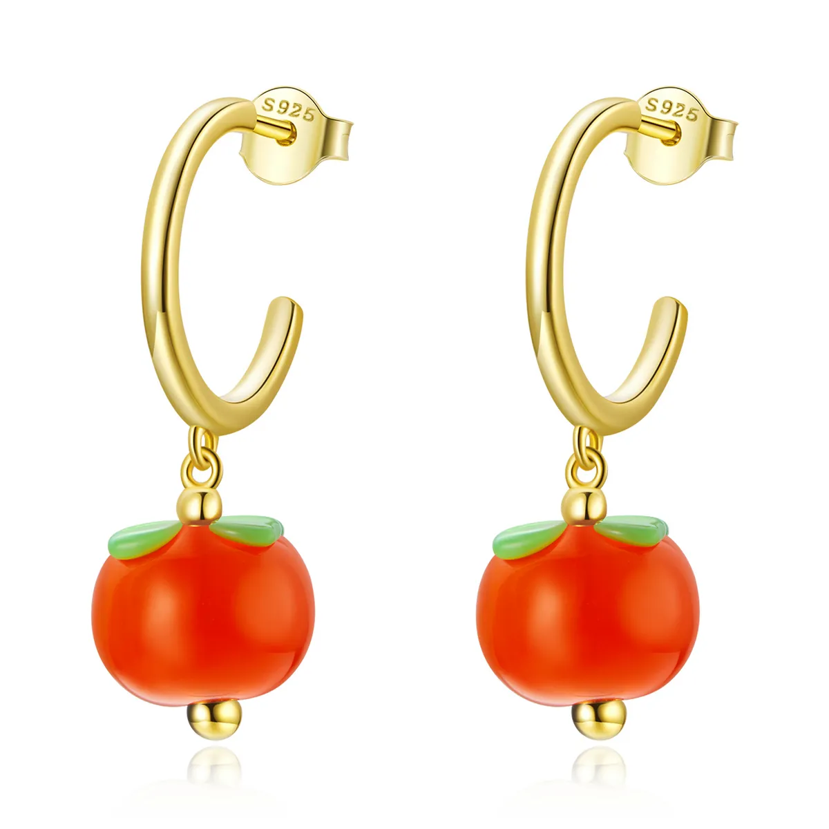 PANDORA Style Glass Persimmon Drop Earrings - SCE1212