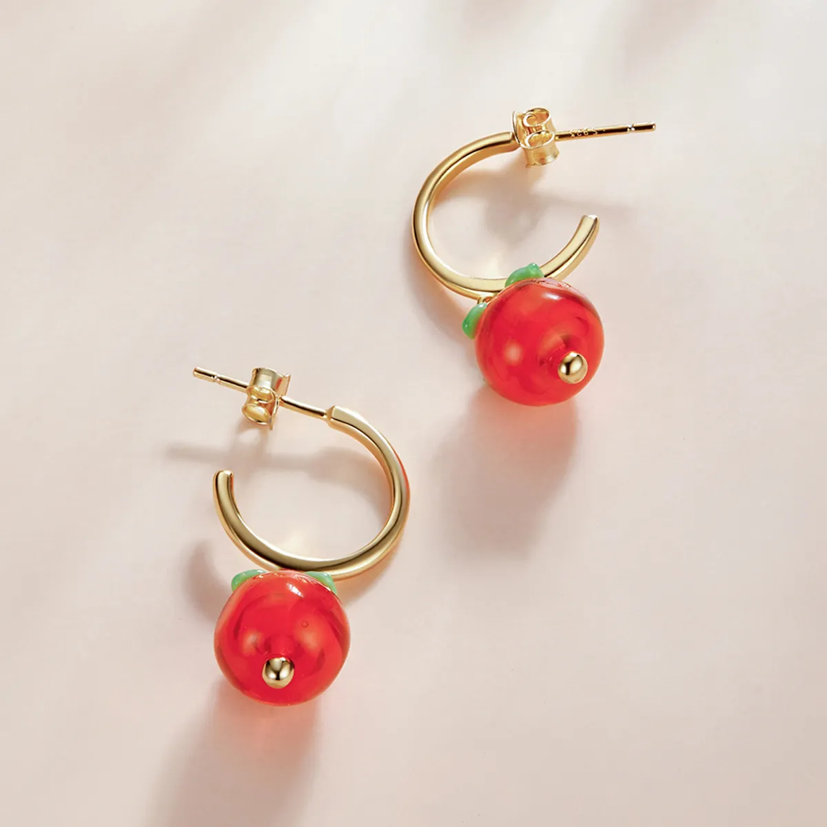 PANDORA Style Glass Persimmon Drop Earrings - SCE1212