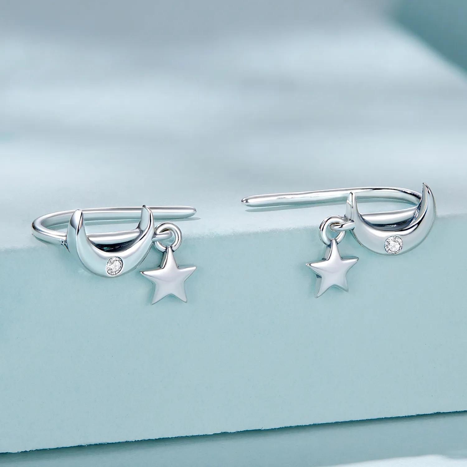 PANDORA Style Moon and Stars Drop Earrings - SCE1500