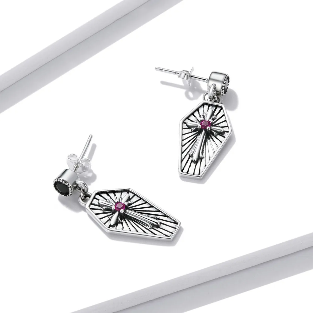 PANDORA Style Mystery Cross Drop Earrings - BSE536