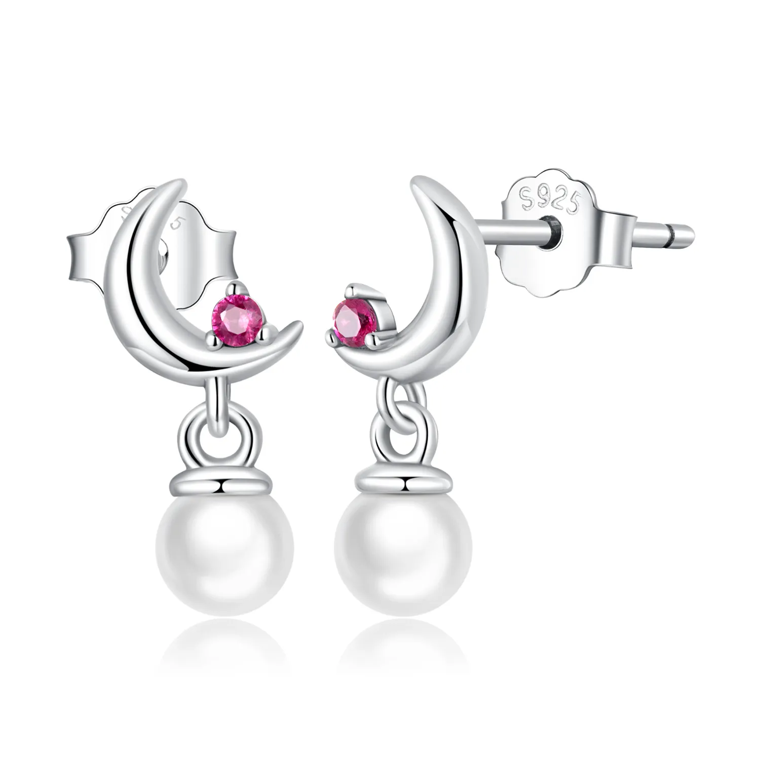 PANDORA Style Pearl Moon Drop Earrings - SCE1430