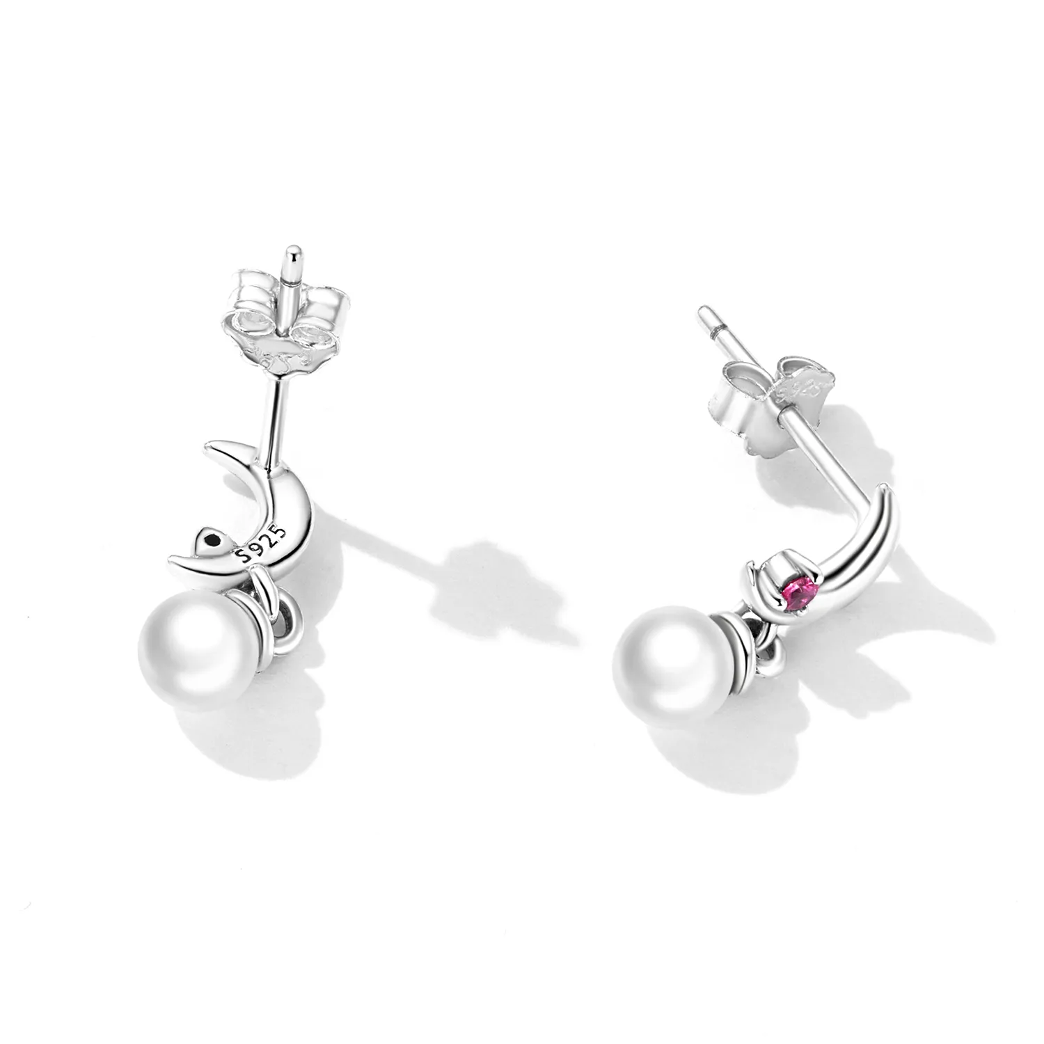 PANDORA Style Pearl Moon Drop Earrings - SCE1430