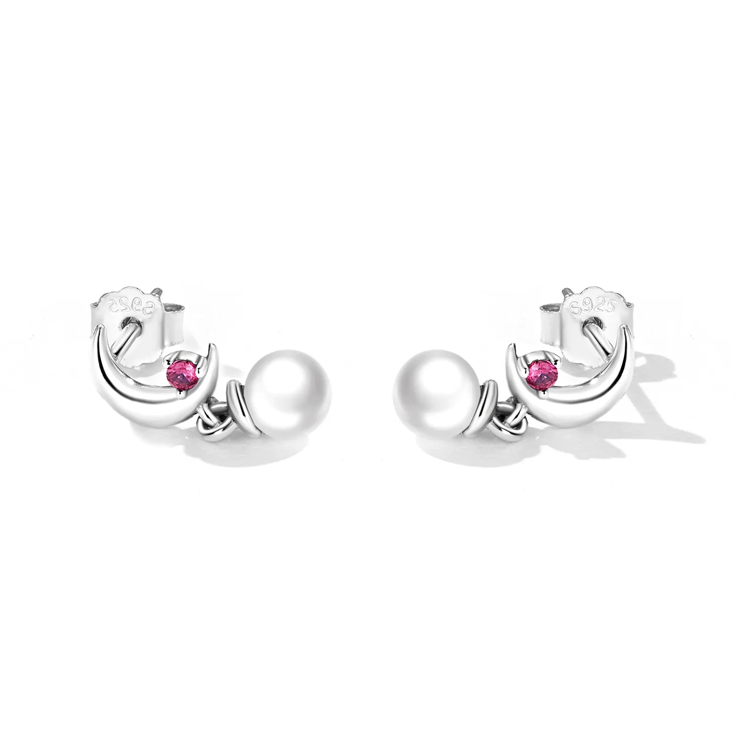 PANDORA Style Pearl Moon Drop Earrings - SCE1430