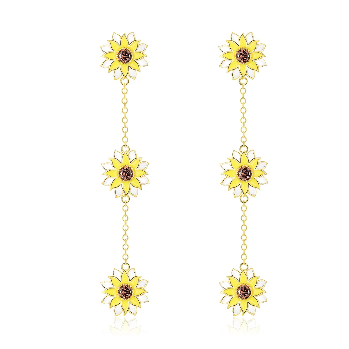 PANDORA Style Sun Flower Drop Earrings - BSE187