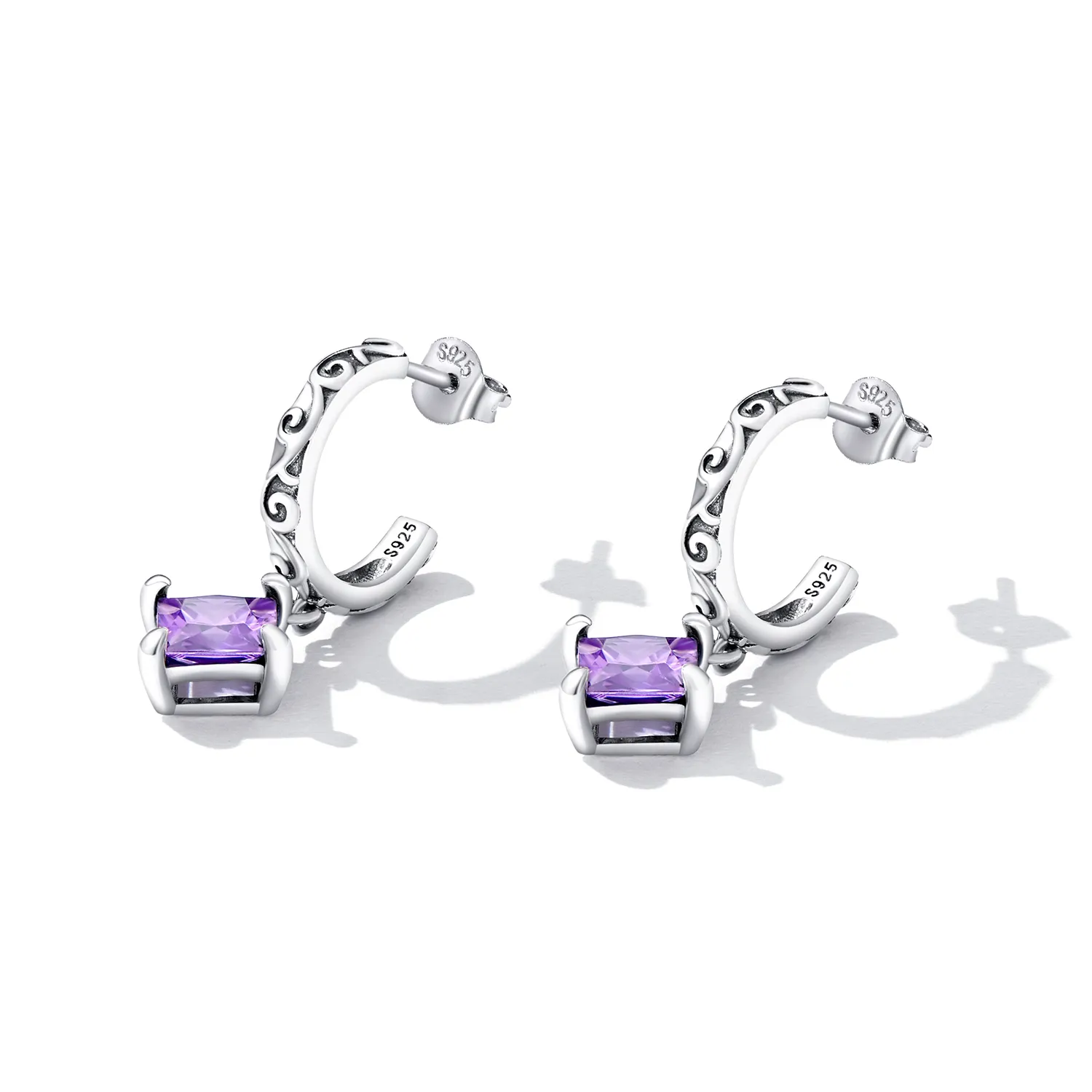 PANDORA Style Zirconium Pattern Drop Earrings - SCE1416