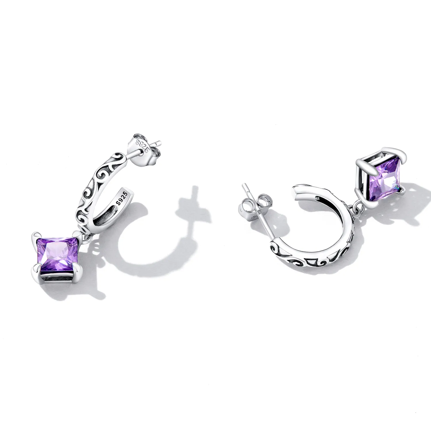 PANDORA Style Zirconium Pattern Drop Earrings - SCE1416