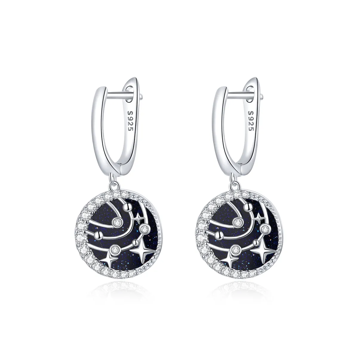 pandora style brilliant galaxy hoop earrings bse423