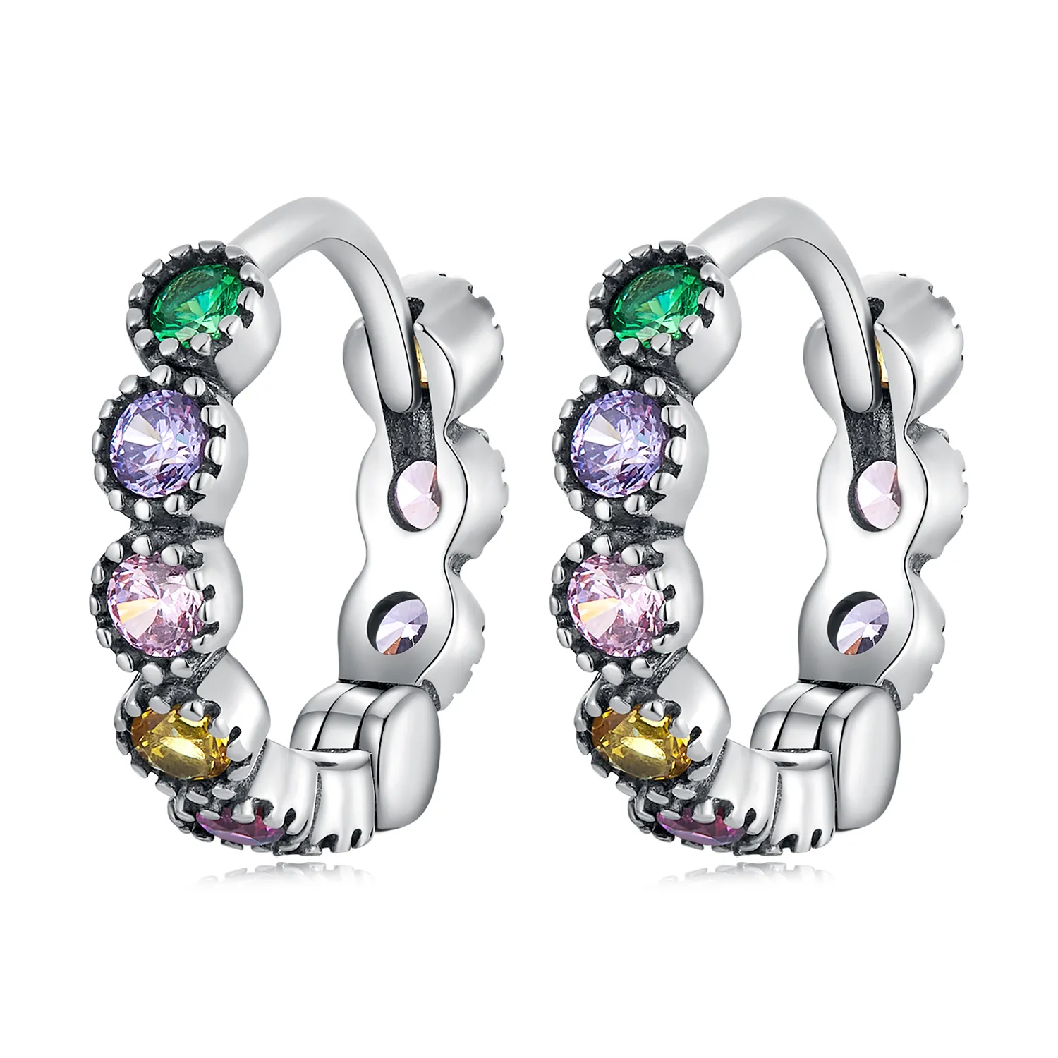 PANDORA Style Colored Stone Hoop Earrings - SCE1494