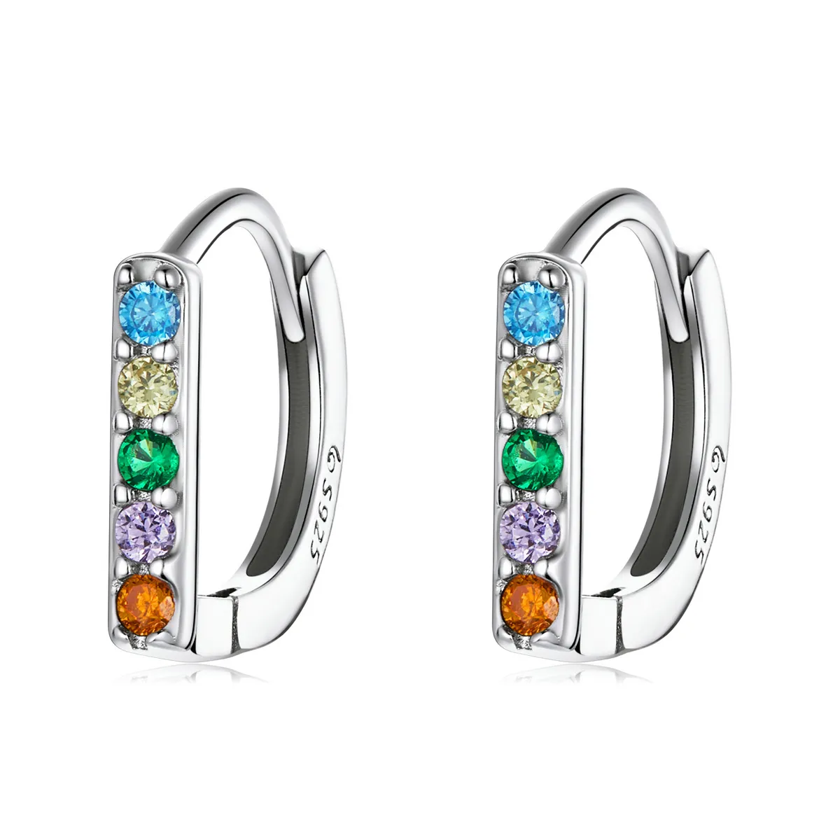 PANDORA Style Colorful Zircon Hoop Earrings - BSE576