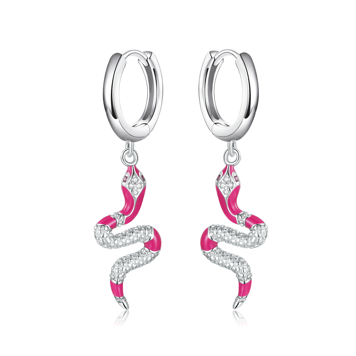 pandora style delicate spirit serpent hoop earrings bse577